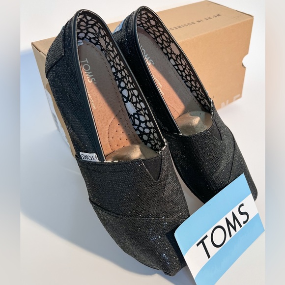 Tom’s Black Sequin Shoes - Picture 2 of 6